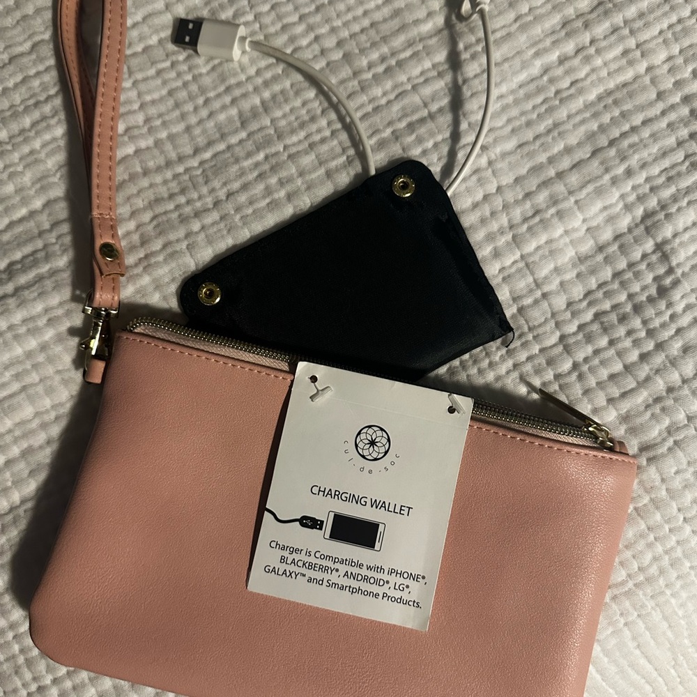 Pink Charging Wallet